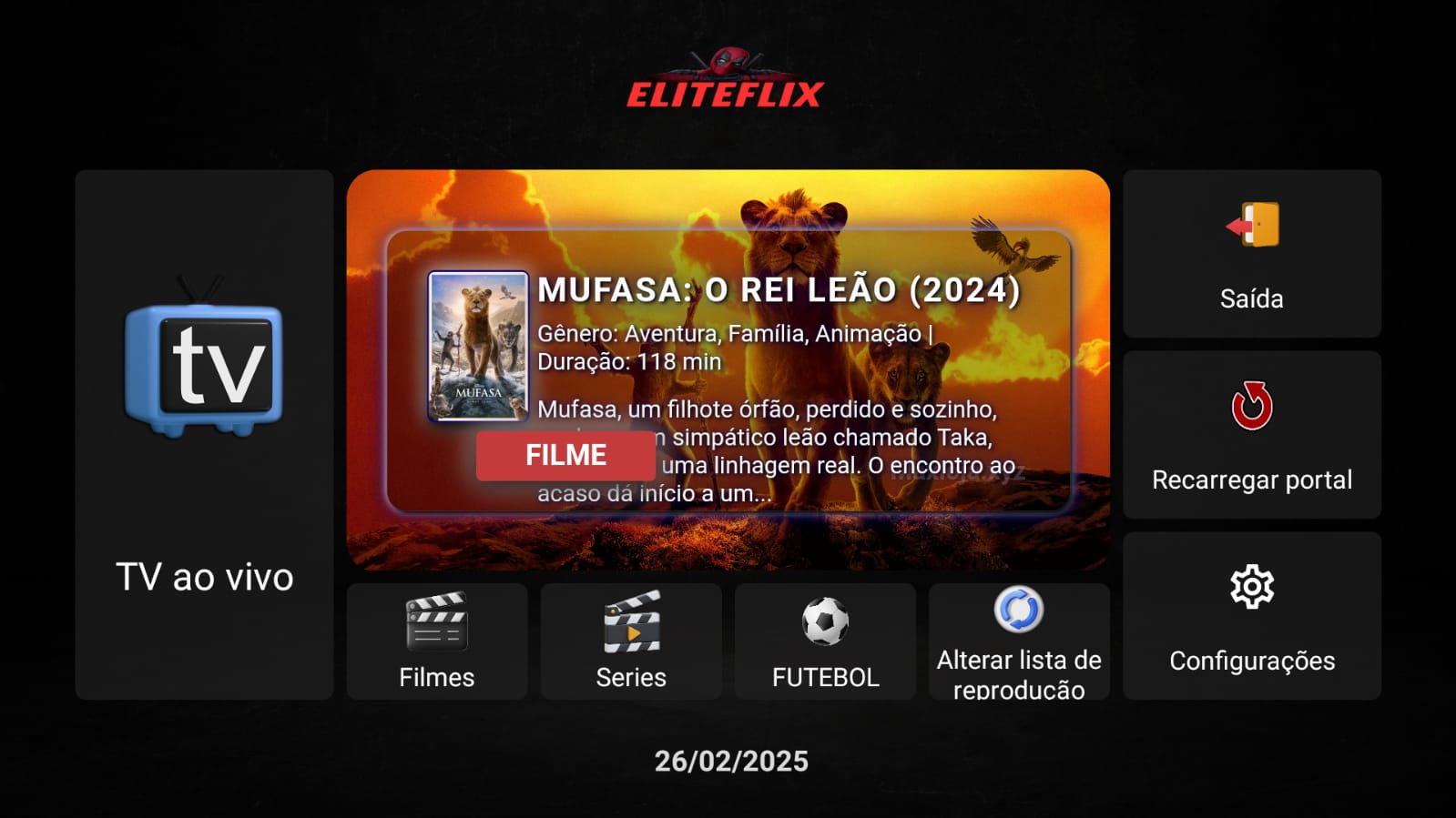 Exemplo App de Streaming
